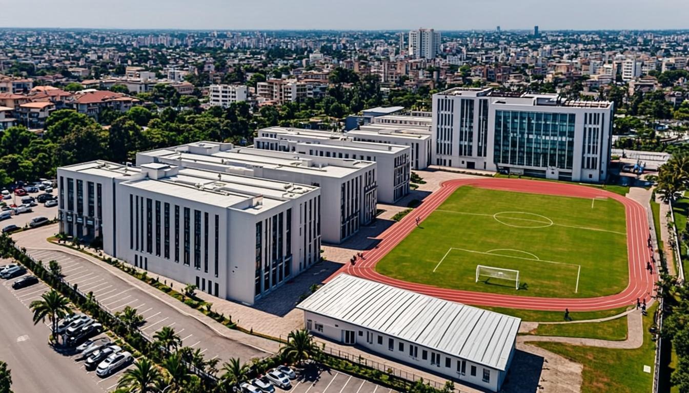 Aerial view of Greenfield Academy campus