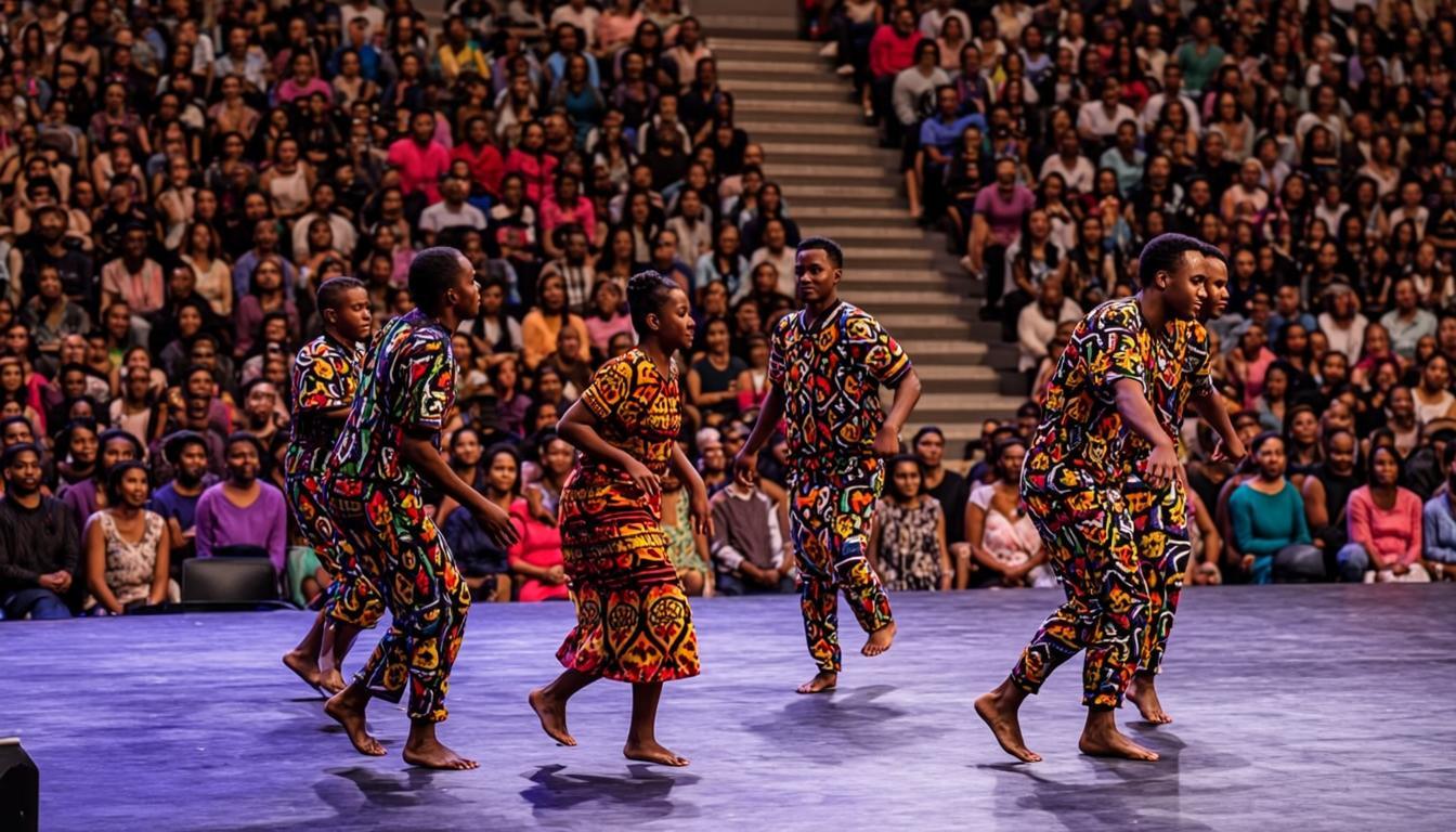 Students performing at Greenfield Academy cultural day